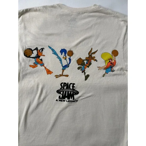 Space Jam A New Legacy Mens Size M Graphic T Shirt Bugs Bunny Marvin Martian - Picture 8 of 8